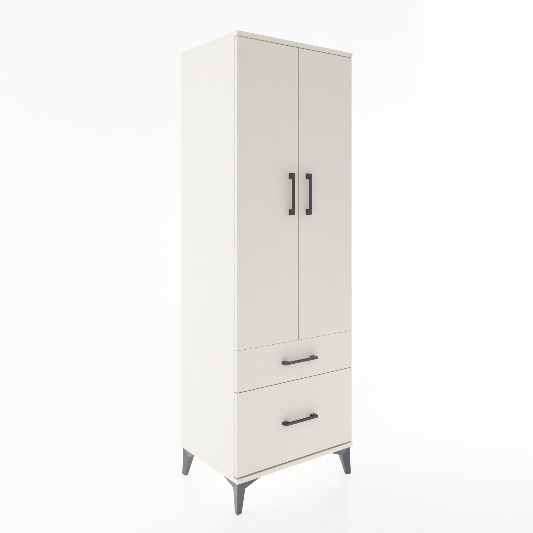 Woodntry Modular Cabinet Moonstone 60x44x170 cm with Doors and Drawers KC15-1