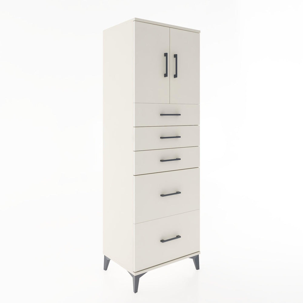 Woodntry Modular Cabinet Moonstone 60x44x170 cm with Doors and Drawers KC18-1