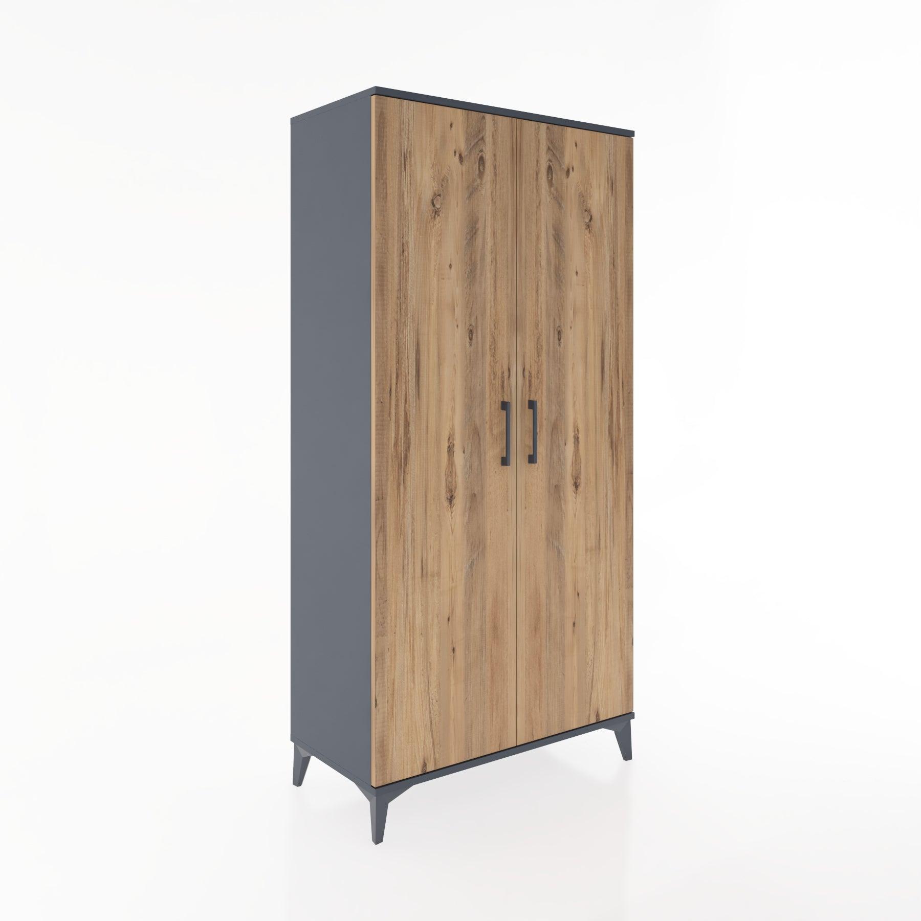 Woodntry Modular Cabinet Anthracite 88x44x170 cm with Cover K31-2