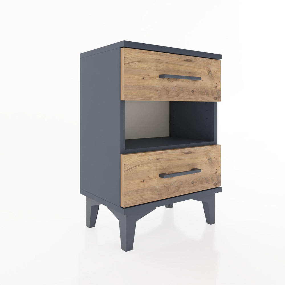 Woodntry Modüler Komodin Çekmece ve Raf 44x30x52 cm Antrasit - Woodntry