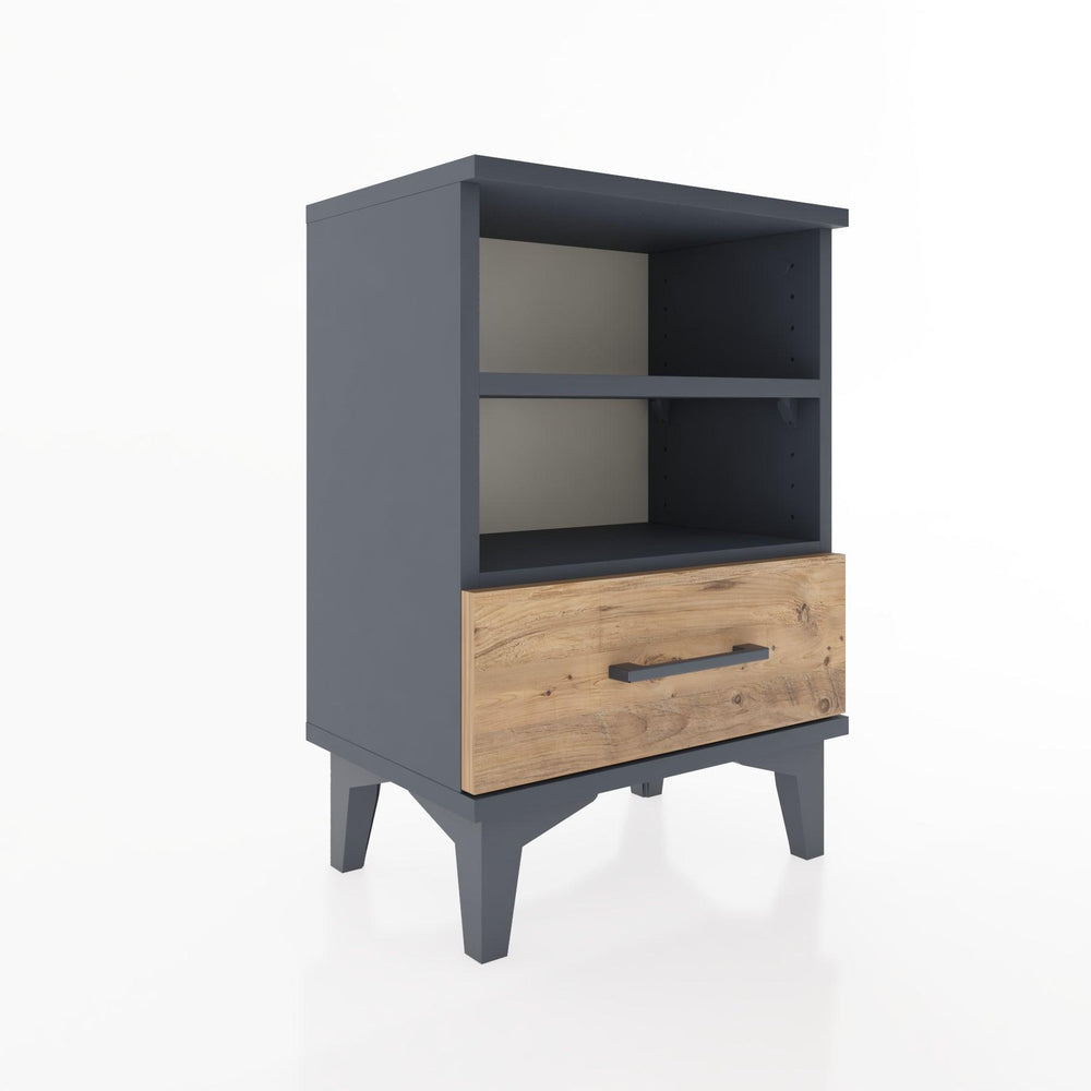 Woodntry Modüler Komodin Çift Raflı 44x30x52 cm Antrasit - Woodntry