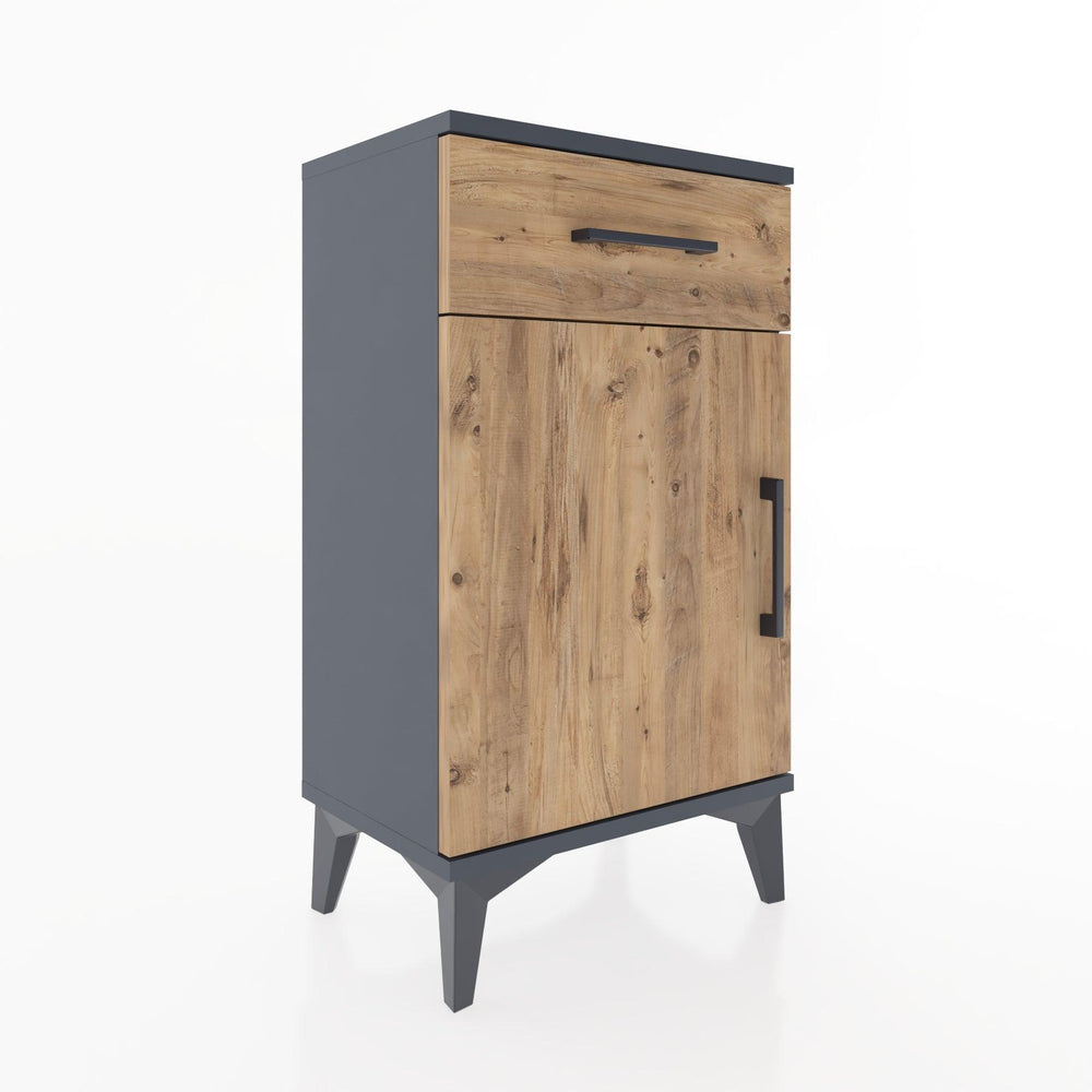 Woodntry Modüler Komodin Çekmece ve Kapaklı V4 44x30x68 cm Antrasit - Woodntry