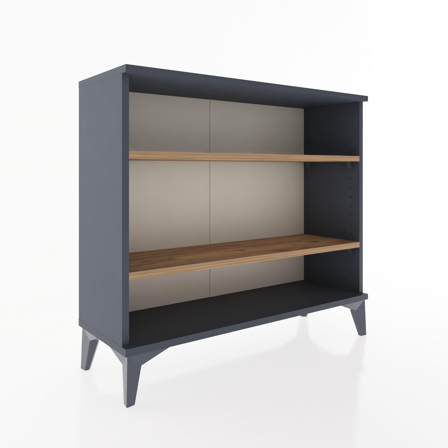 Woodntry Modüler Şifonyer İki Raflı 88x30x68 cm Antrasit - Woodntry
