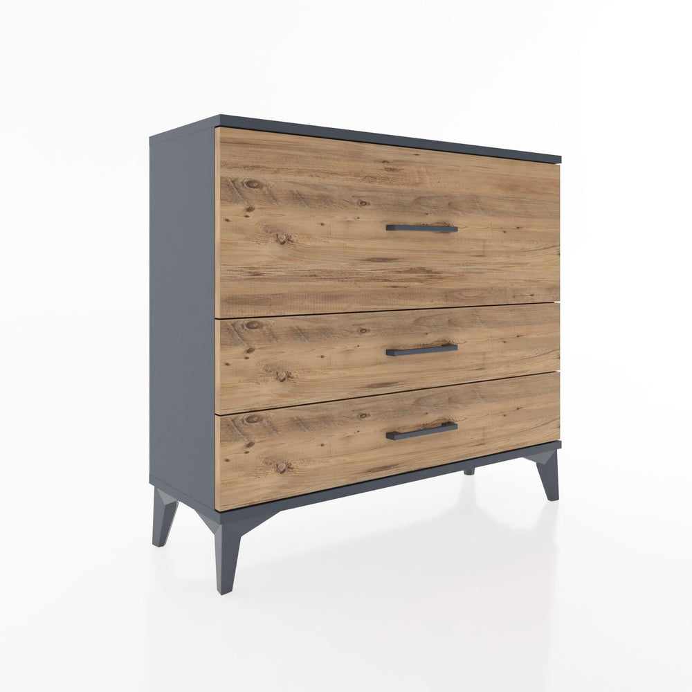 Woodntry Modüler Şifonyer Üç Çekmeceli V4 88x30x68 cm Antrasit - Woodntry