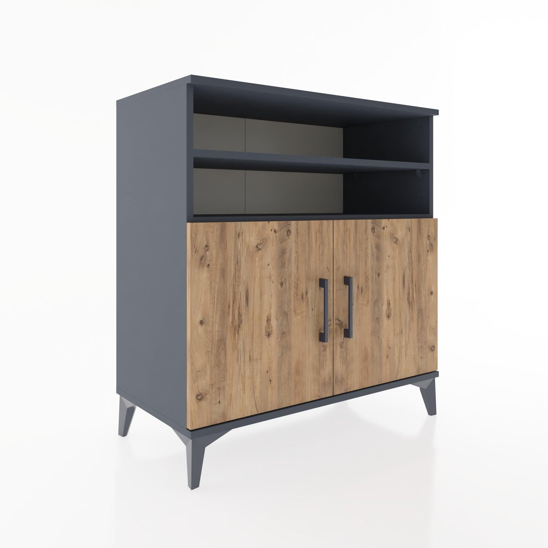 Woodntry Modular Dresser Anthracite 88x44x84 cm with Cover and Shelf KR39-2