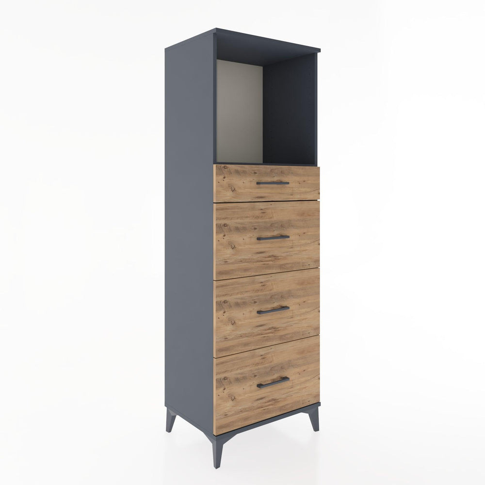 Woodntry Modular Cabinet Anthracite 60x44x170 cm with Drawers and Shelves CR50-2