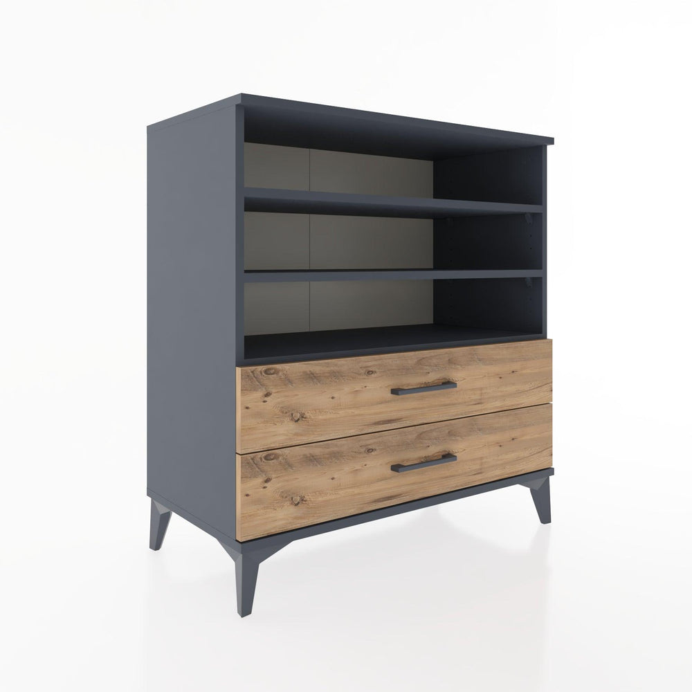 Woodntry Modular Dresser Anthracite 88x44x84 cm with Drawers and Shelves CR15-2