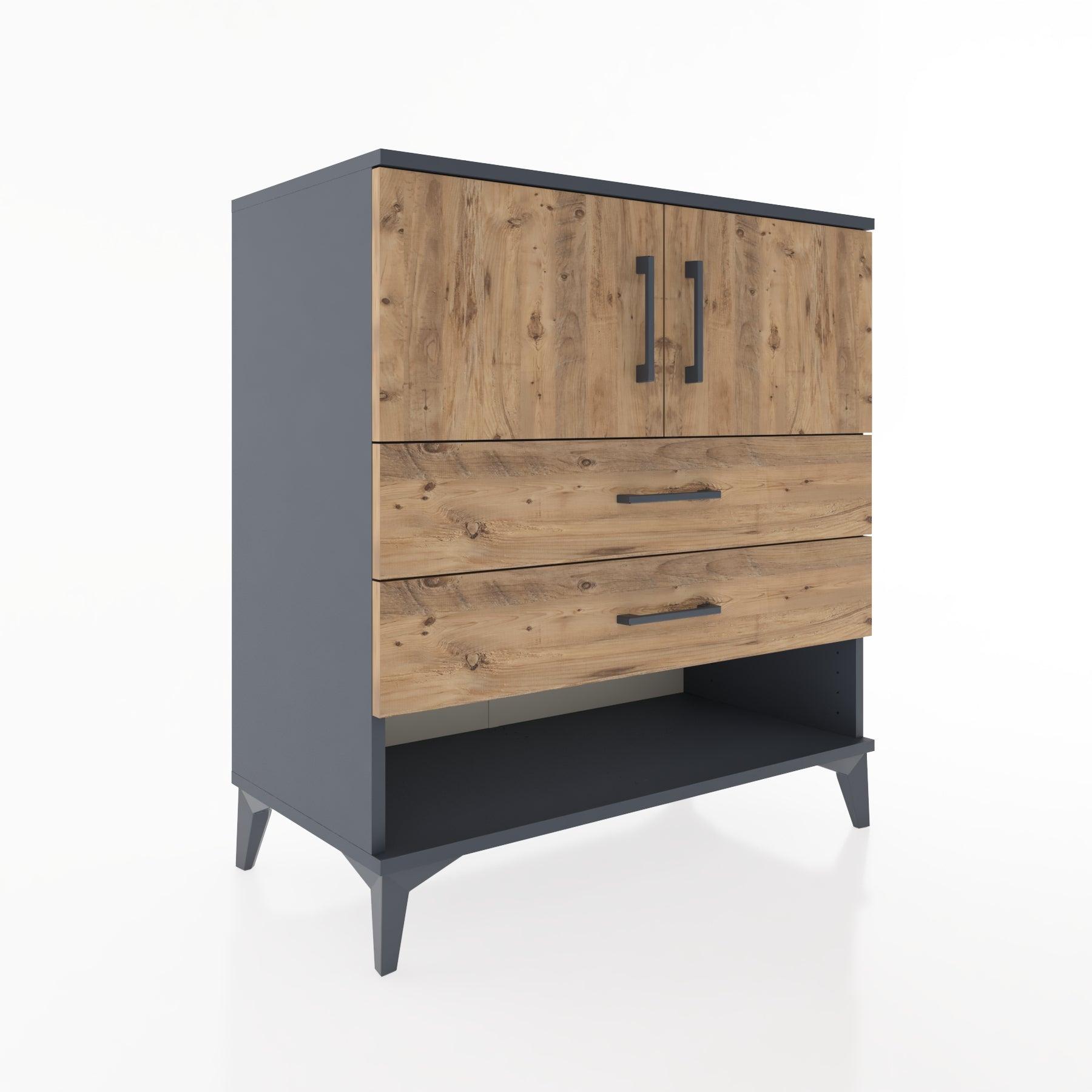 Woodntry Modular Dresser Anthracite 88x44x84 cm Functional F99-2