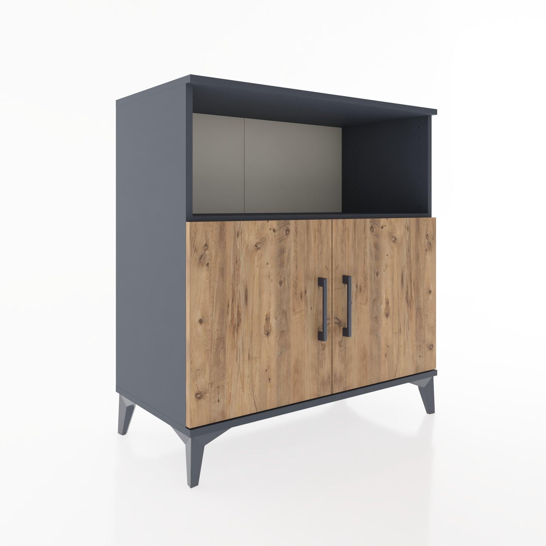 Woodntry Modular Dresser Anthracite 88x44x84 cm with Cover and Shelf KR41-2