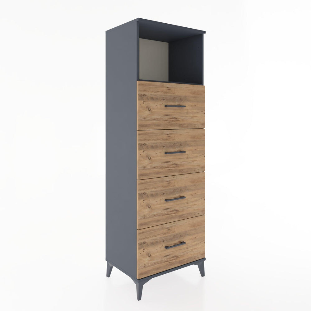Woodntry Modular Cabinet Anthracite 60x44x170 cm with Drawers and Shelves CR52-2