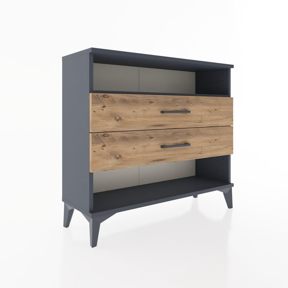 Woodntry Modüler Şifonyer İki Çekmeceli V3 88x30x68 cm Antrasit - Woodntry