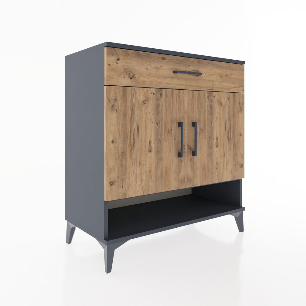 Woodntry Modüler Şifonyer Antrasit 88x44x84 cm Fonksiyonel F64-2