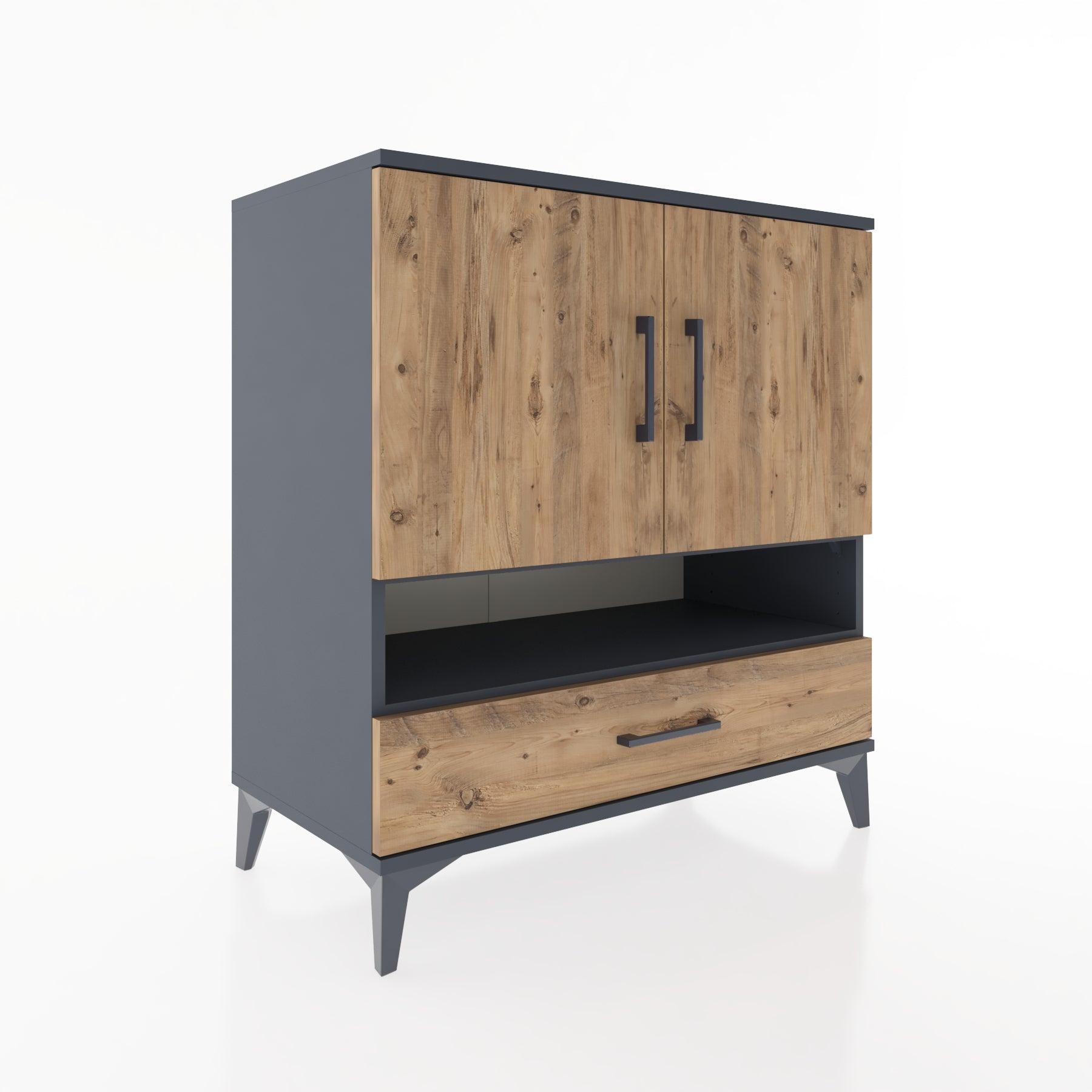 Woodntry Modular Dresser Anthracite 88x44x84 cm Functional F30-2