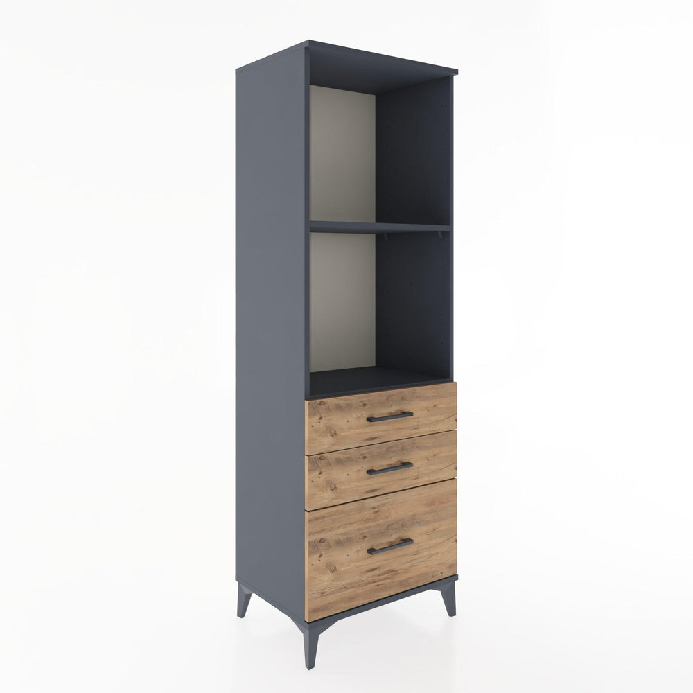 Woodntry Modular Cabinet Anthracite 60x44x170 cm with Drawers and Shelves CR42-2