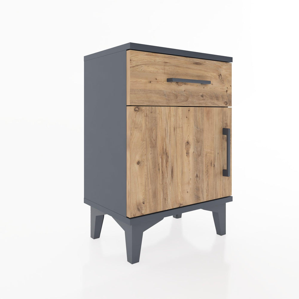 Woodntry Modüler Komodin Çekmece ve Kapaklı 44x30x52 cm Antrasit - Woodntry