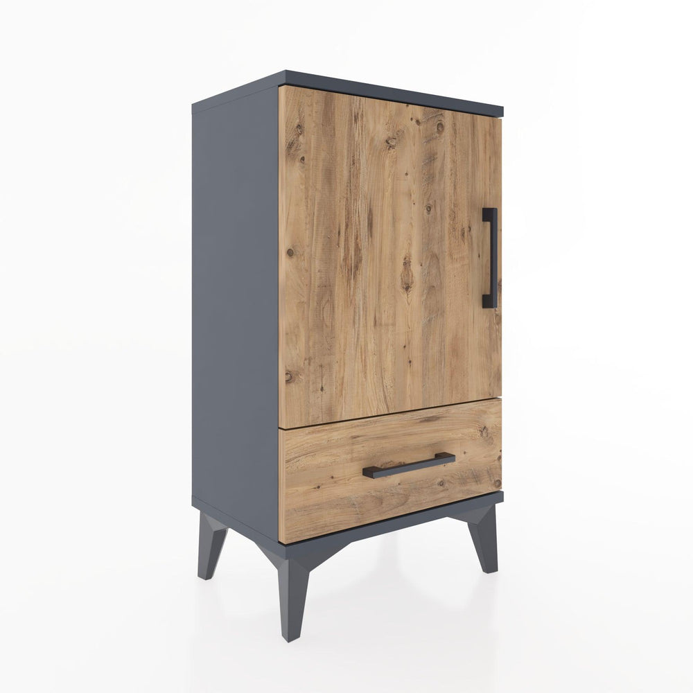 Woodntry Modüler Komodin Çekmece ve Kapaklı V3 44x30x68 cm Antrasit - Woodntry