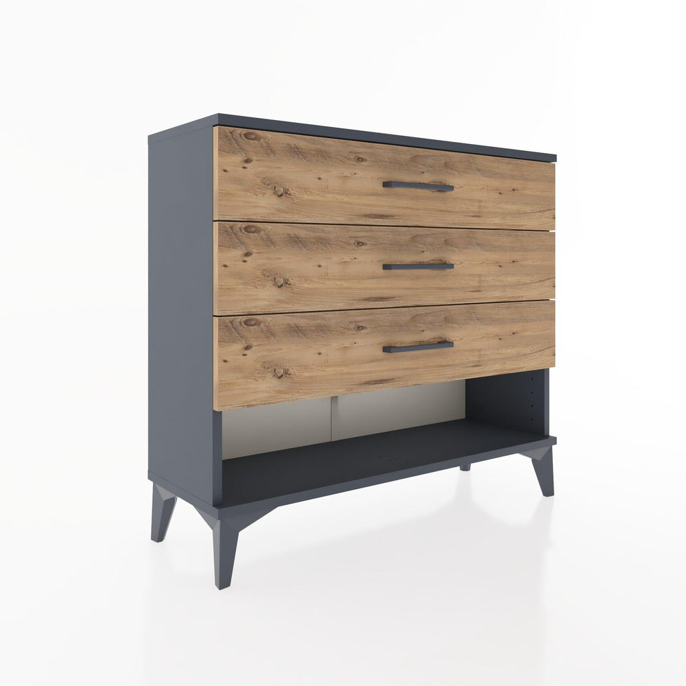 Woodntry Modüler Şifonyer Üç Çekmeceli V1 88x30x68 cm Antrasit - Woodntry