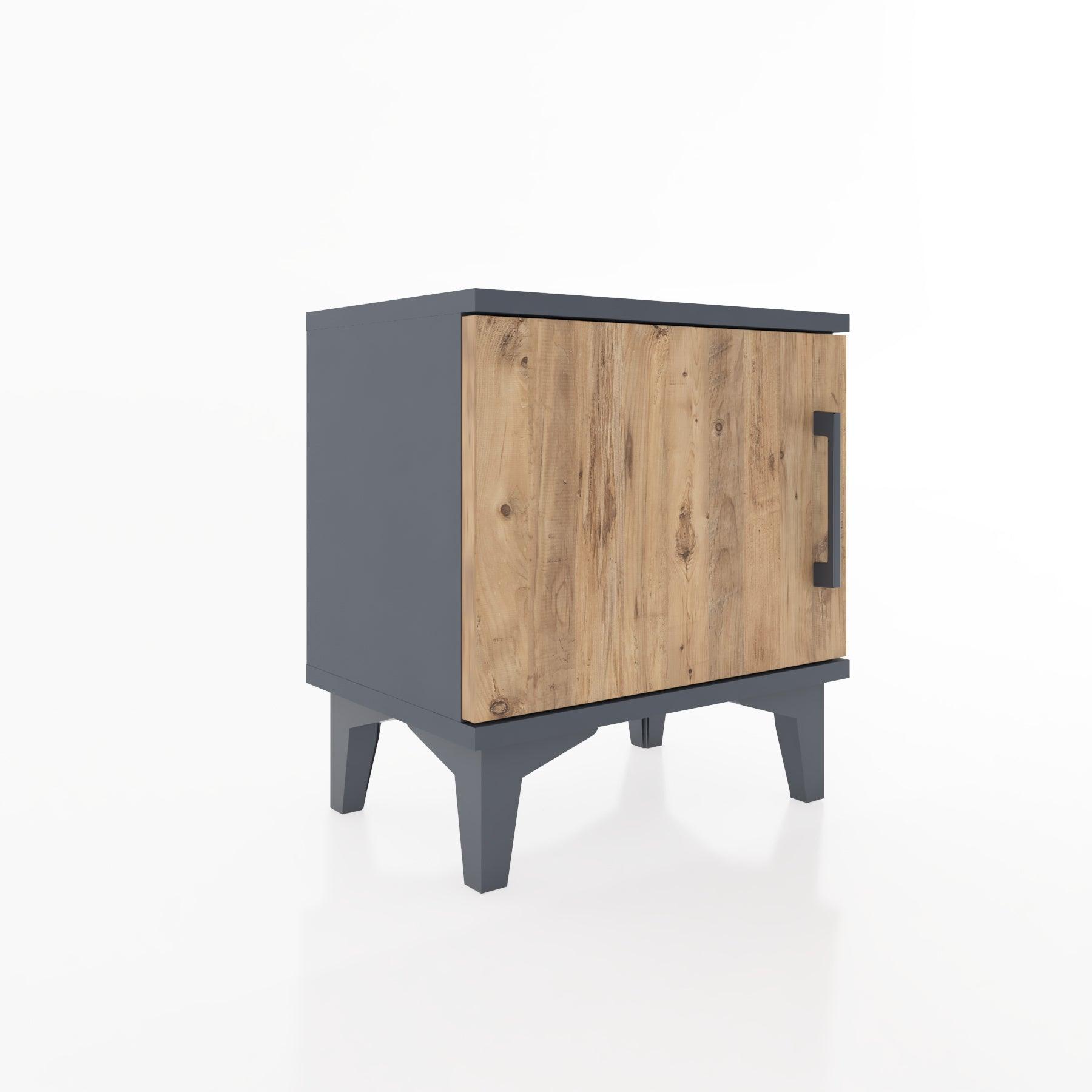 Woodntry Modüler Komodin Tek Kapaklı 44x30x36 cm Antrasit - Woodntry