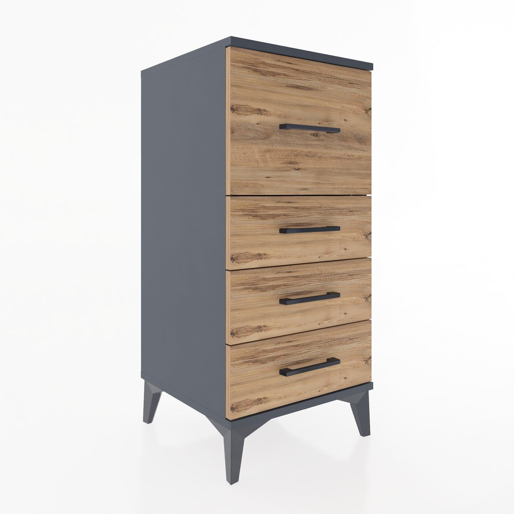 Woodntry Modular Nightstand Anthracite 44x44x84 cm Drawer C1-2