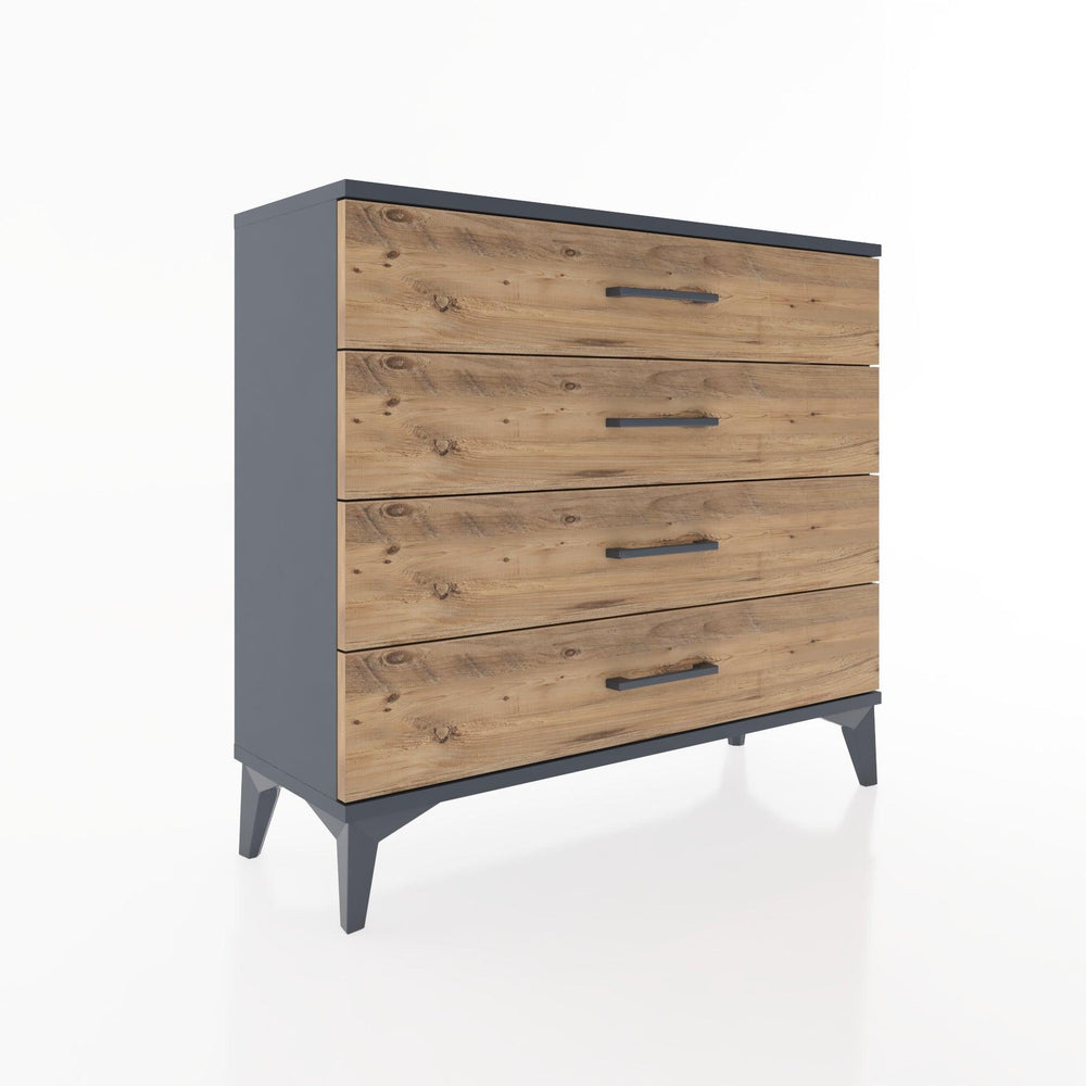 Woodntry Modüler Şifonyer 4 Çekmeceli 88x30x68 cm Antrasit - Woodntry