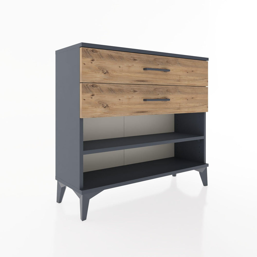 Woodntry Modüler Şifonyer İki Çekmeceli V1 88x30x68 cm Antrasit - Woodntry