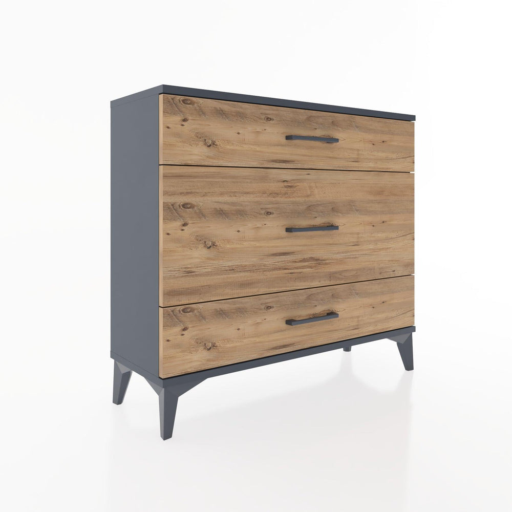 Woodntry Modüler Şifonyer Üç Çekmeceli V5 88x30x68 cm Antrasit - Woodntry