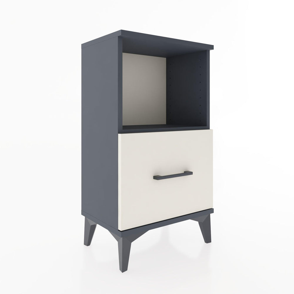 Woodntry Modüler Komodin Tek Çekmece ve Raflı V2 44x30x68 cm Antrasit - Woodntry