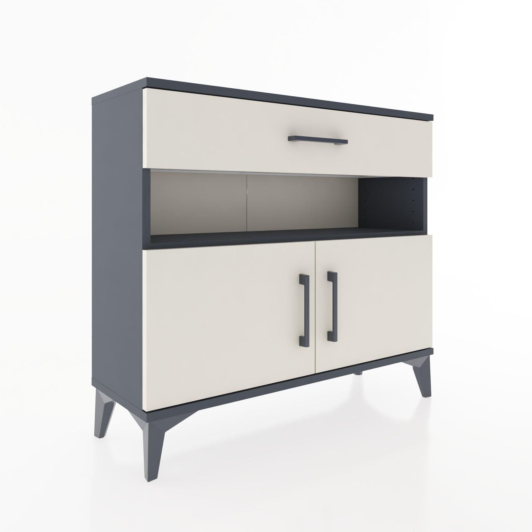 Woodntry Modüler Şifonyer Çekmece ve Kapaklı T1 88x30x94 cm Antrasit - Woodntry