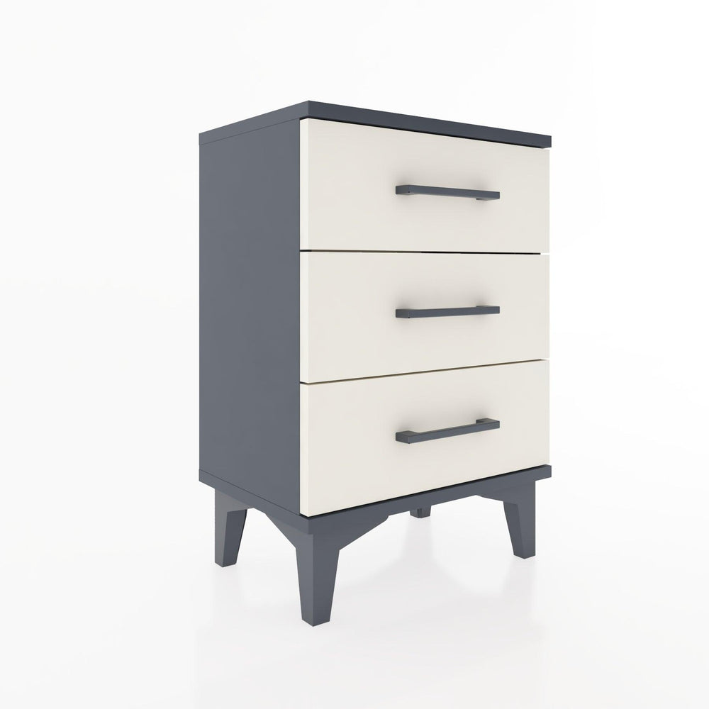 Woodntry Modüler Komodin Üç Çekmeceli 44x30x52 cm Antrasit - Woodntry