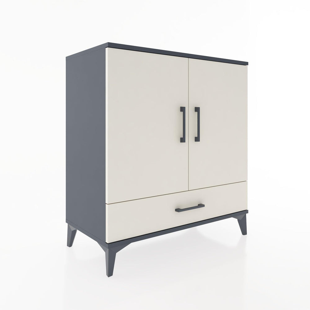 Woodntry Modüler Şifonyer Antrasit 88x44x84 cm Kapaklı ve Çekmeceli KC70-2