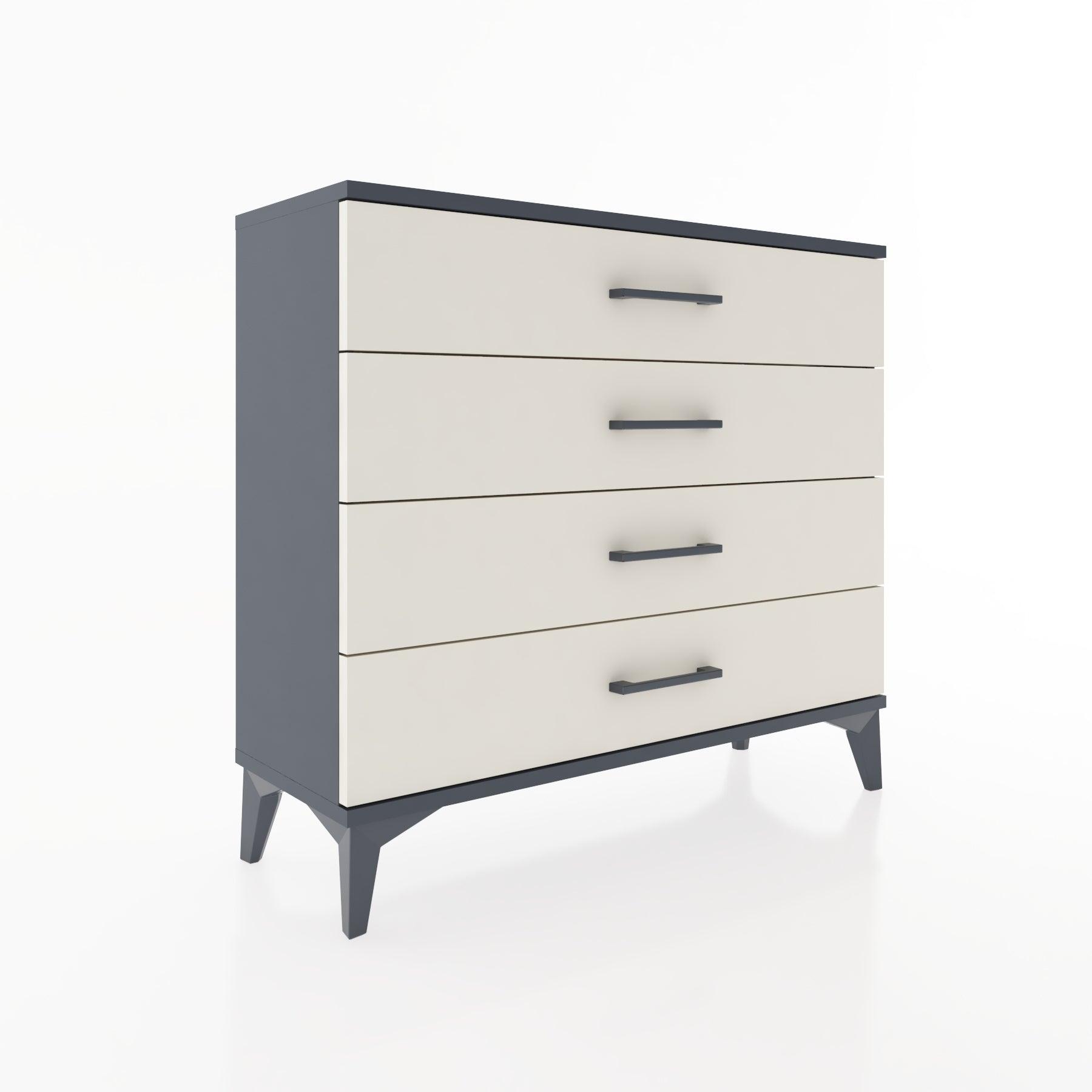 Woodntry Modüler Şifonyer 4 Çekmeceli 88x30x68 cm Antrasit - Woodntry