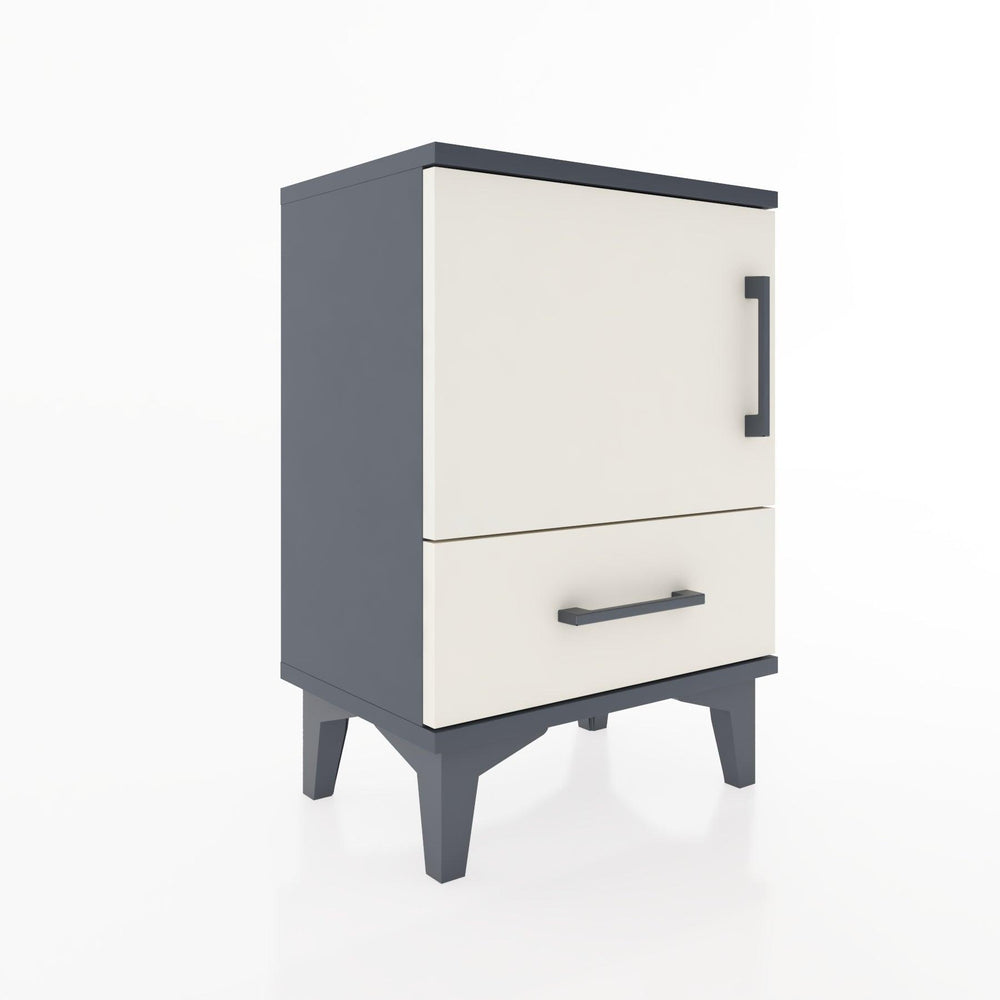 Woodntry Modüler Komodin Kapak ve Çekmeceli 44x30x52 cm Antrasit - Woodntry