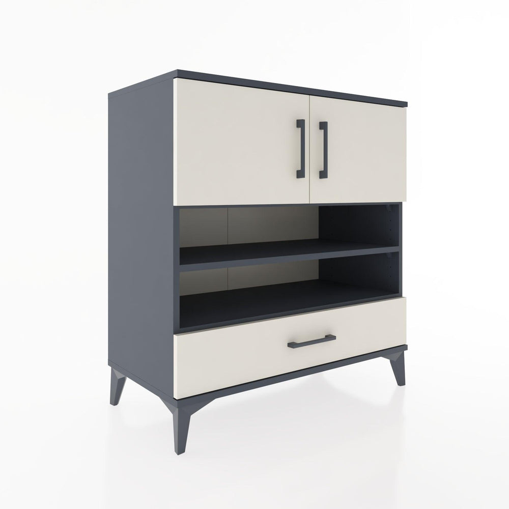 Woodntry Modüler Şifonyer Antrasit 88x44x84 cm Fonksiyonel F94-2