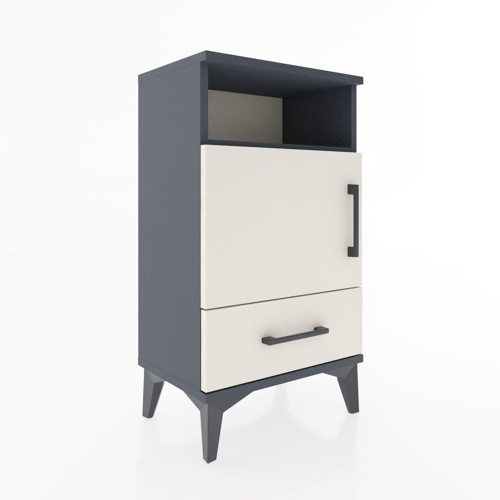 Woodntry Modüler Komodin Raf Kapak Çekmeceli 44x30x68 cm Antrasit - Woodntry