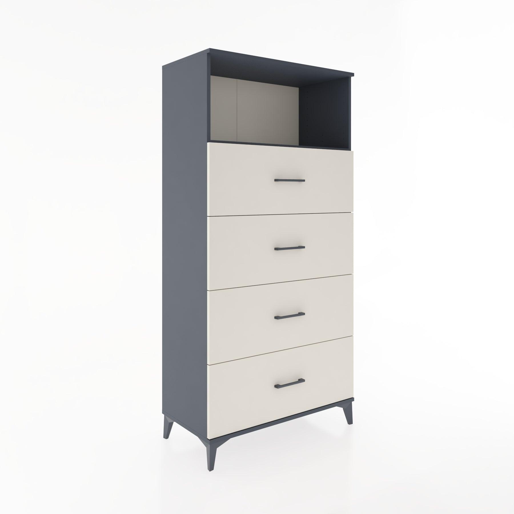 Woodntry Modular Cabinet Anthracite 88x44x170 cm with Drawers and Shelves CR53-2