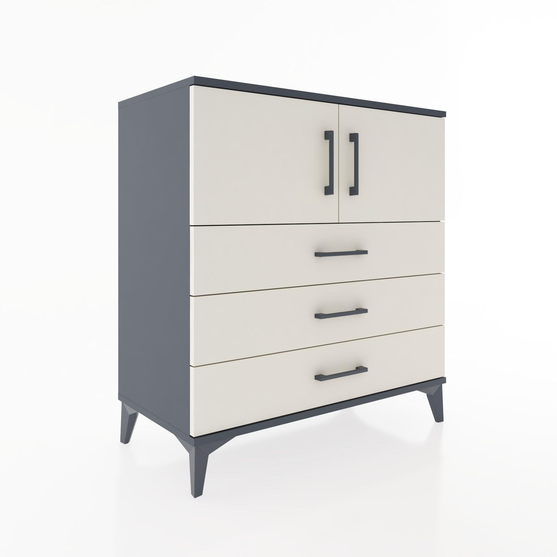 Woodntry Modular Dresser Anthracite 88x44x84 cm with Cover and Drawer KC98-2