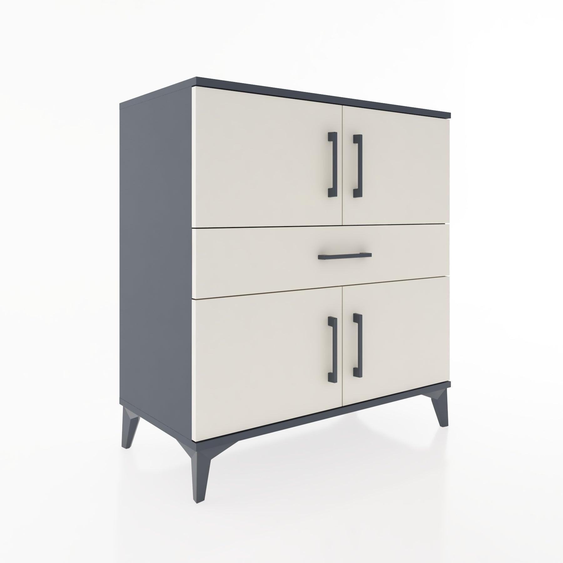 Woodntry Modular Dresser Anthracite 88x44x84 cm with Cover and Drawer KC101-2