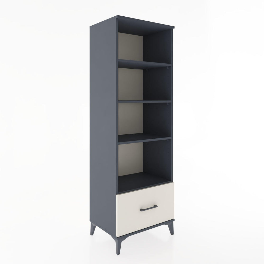 Woodntry Modüler Dolap Antrasit 60x44x170 cm Çekmeceli ve Raflı CR44-2