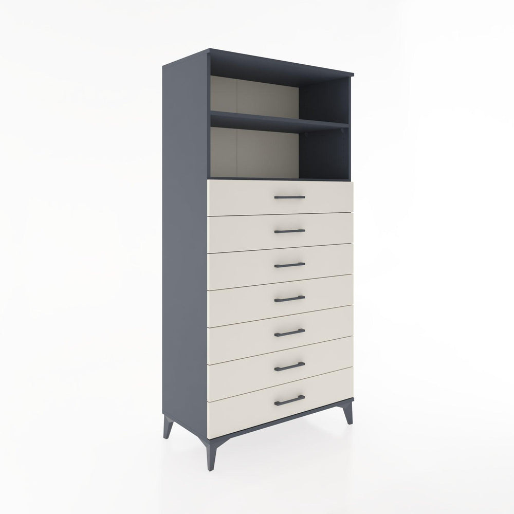 Woodntry Modular Cabinet Anthracite 88x44x170 cm with Drawers and Shelves CR33-2