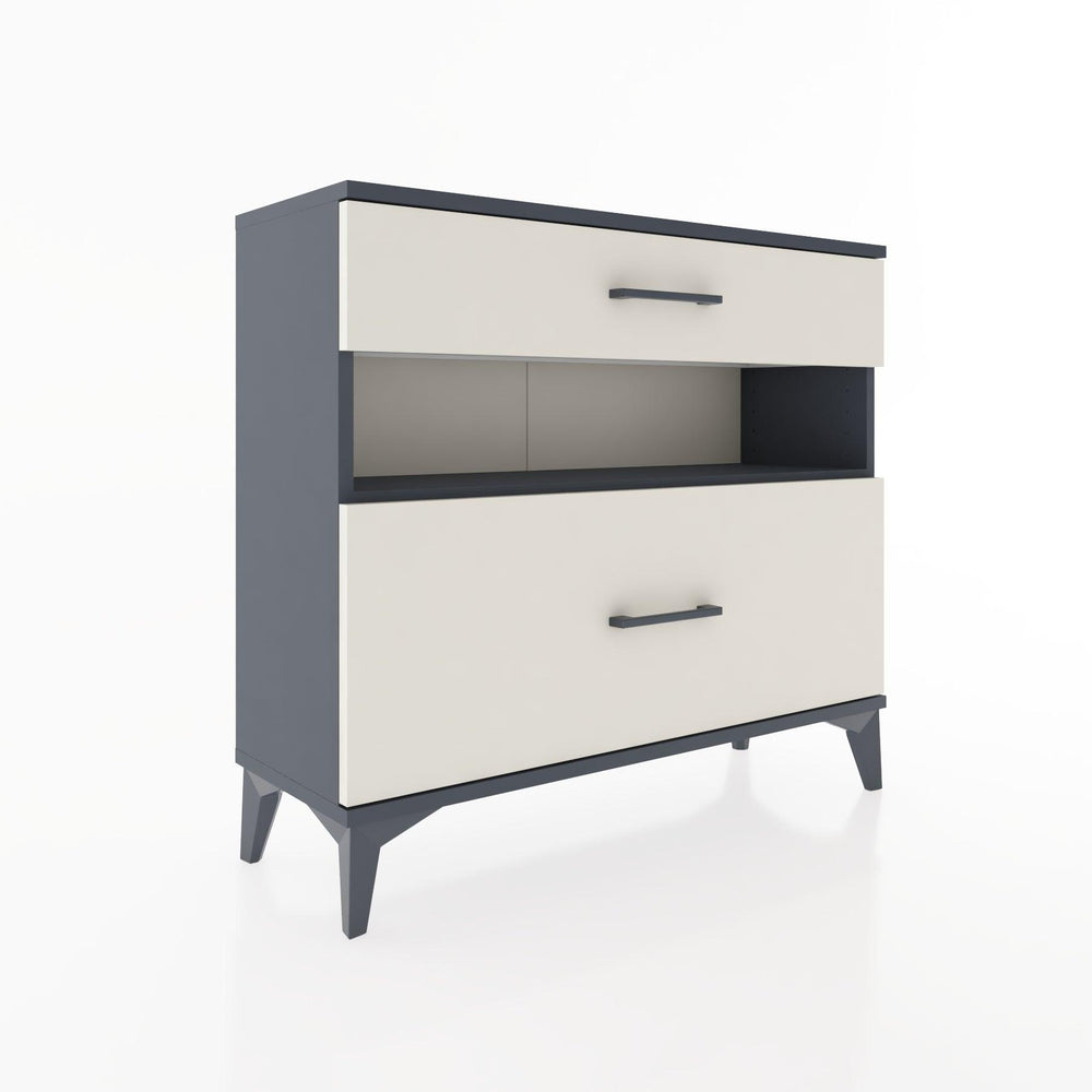 Woodntry Modüler Şifonyer İki Çekmeceli V9 88x30x68 cm Antrasit - Woodntry