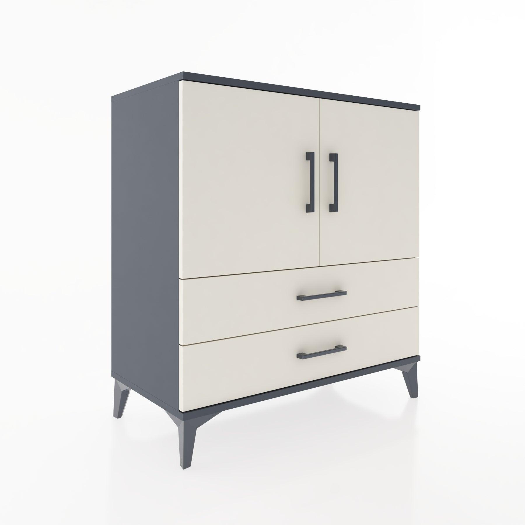 Woodntry Modular Dresser Anthracite 88x44x84 cm with Cover and Drawer KC23-2