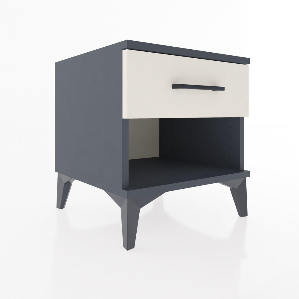 Woodntry Modular Nightstand Anthracite 44x44x36 cm with Drawer and Shelf CR1-2