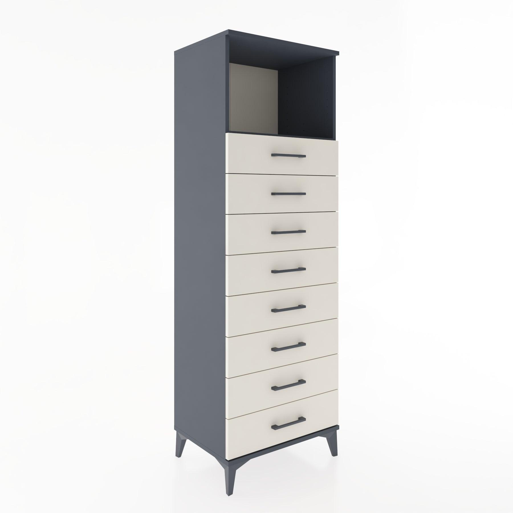 Woodntry Modular Cabinet Anthracite 60x44x170 cm with Drawers and Shelves CR32-2
