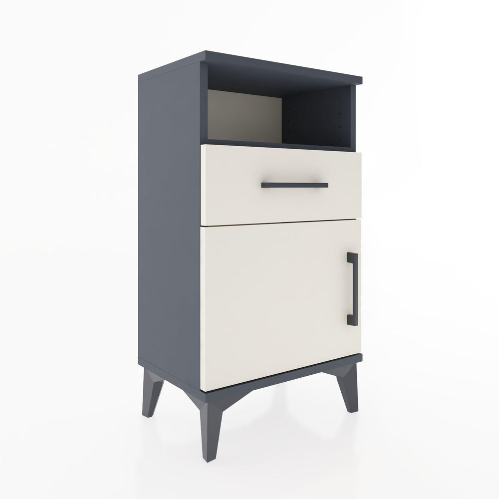 Woodntry Modüler Komodin Raf Çekmece Kapaklı 44x30x68 cm Antrasit - Woodntry