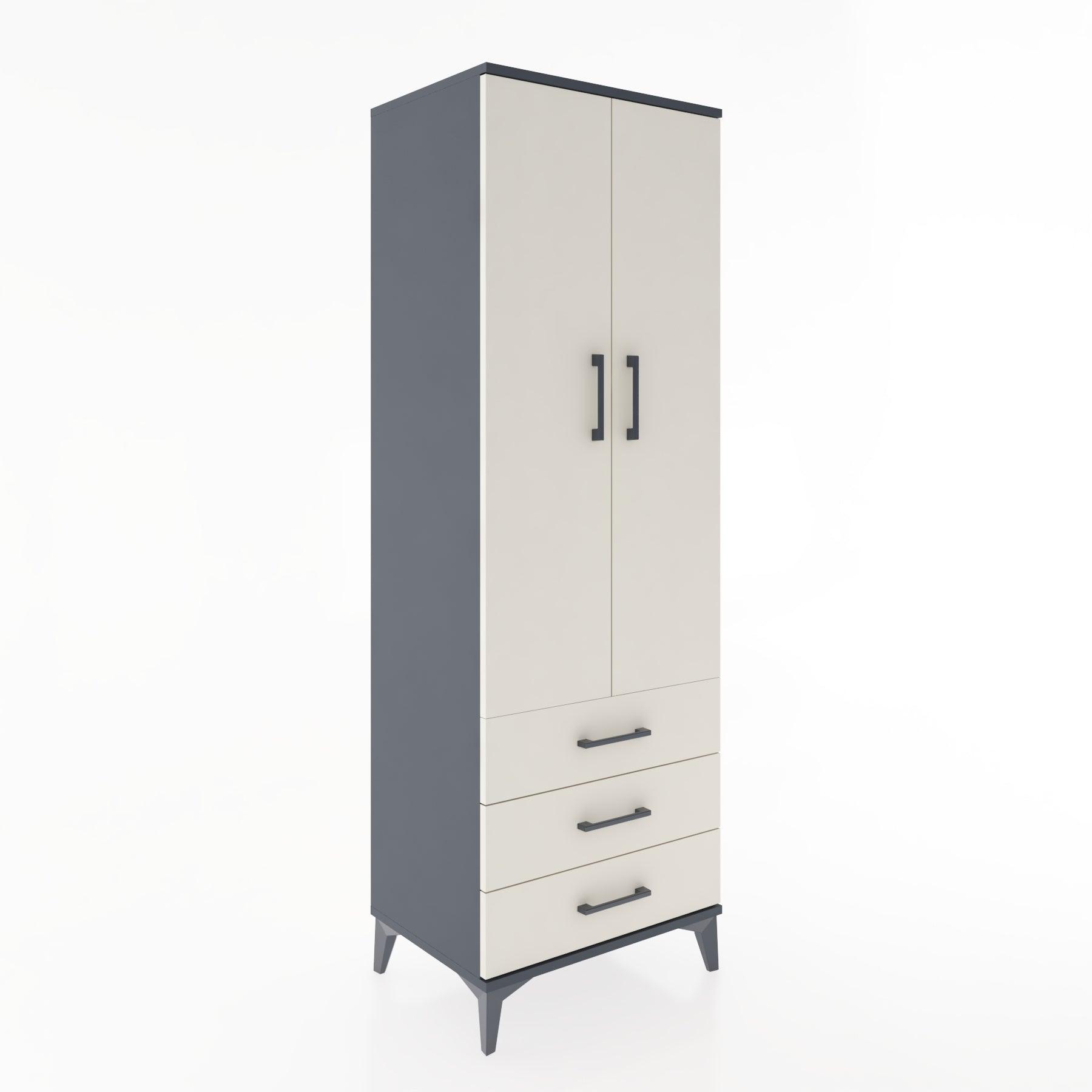 Woodntry Modular Cabinet Anthracite 60x44x170 cm with Doors and Drawers KC6-2