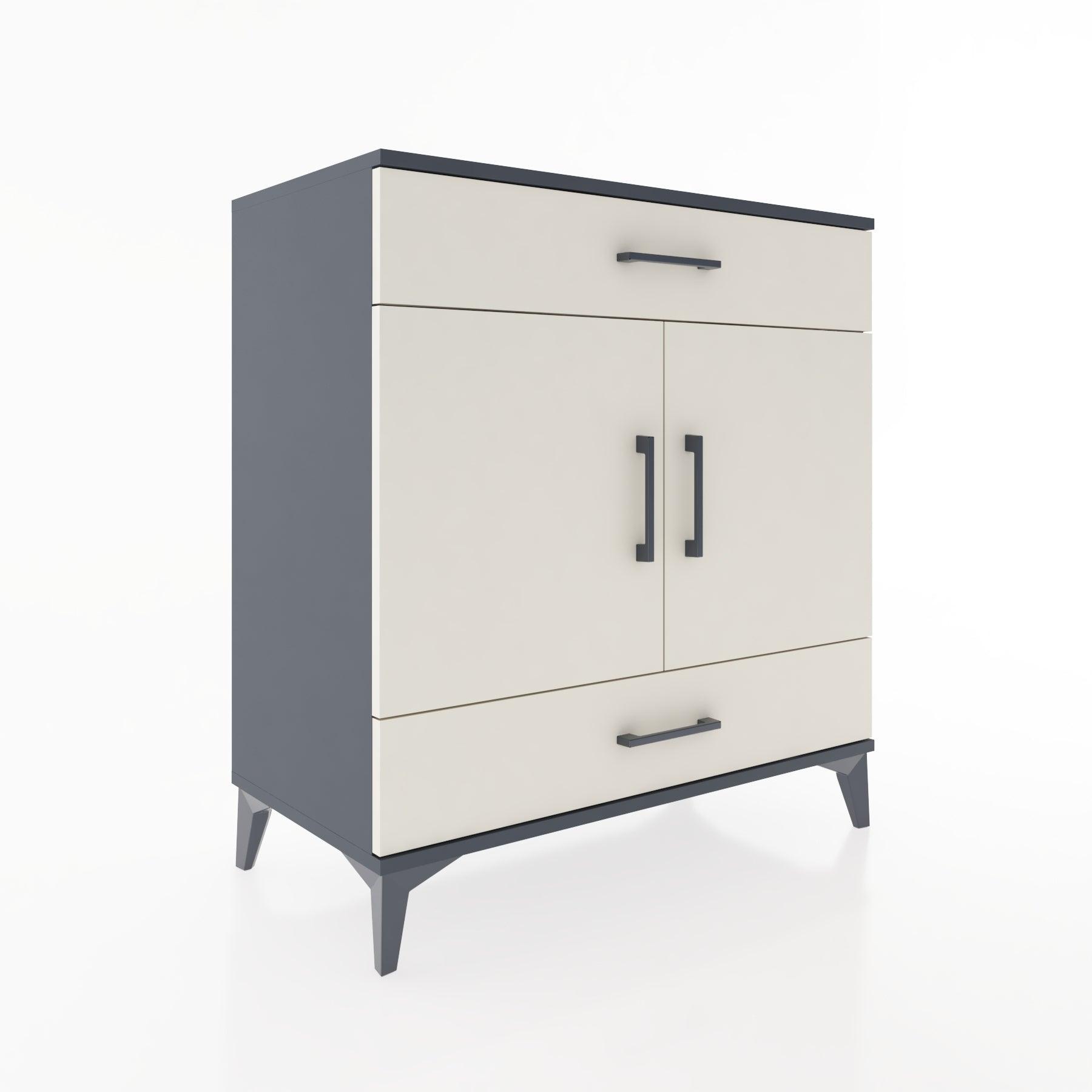 Woodntry Modular Dresser Anthracite 88x44x84 cm with Cover and Drawer KC60-2