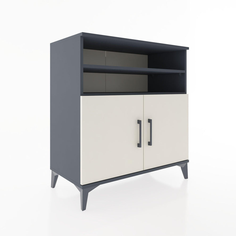 Woodntry Modüler Şifonyer Antrasit 88x44x84 cm Kapaklı ve Raflı KR39-2