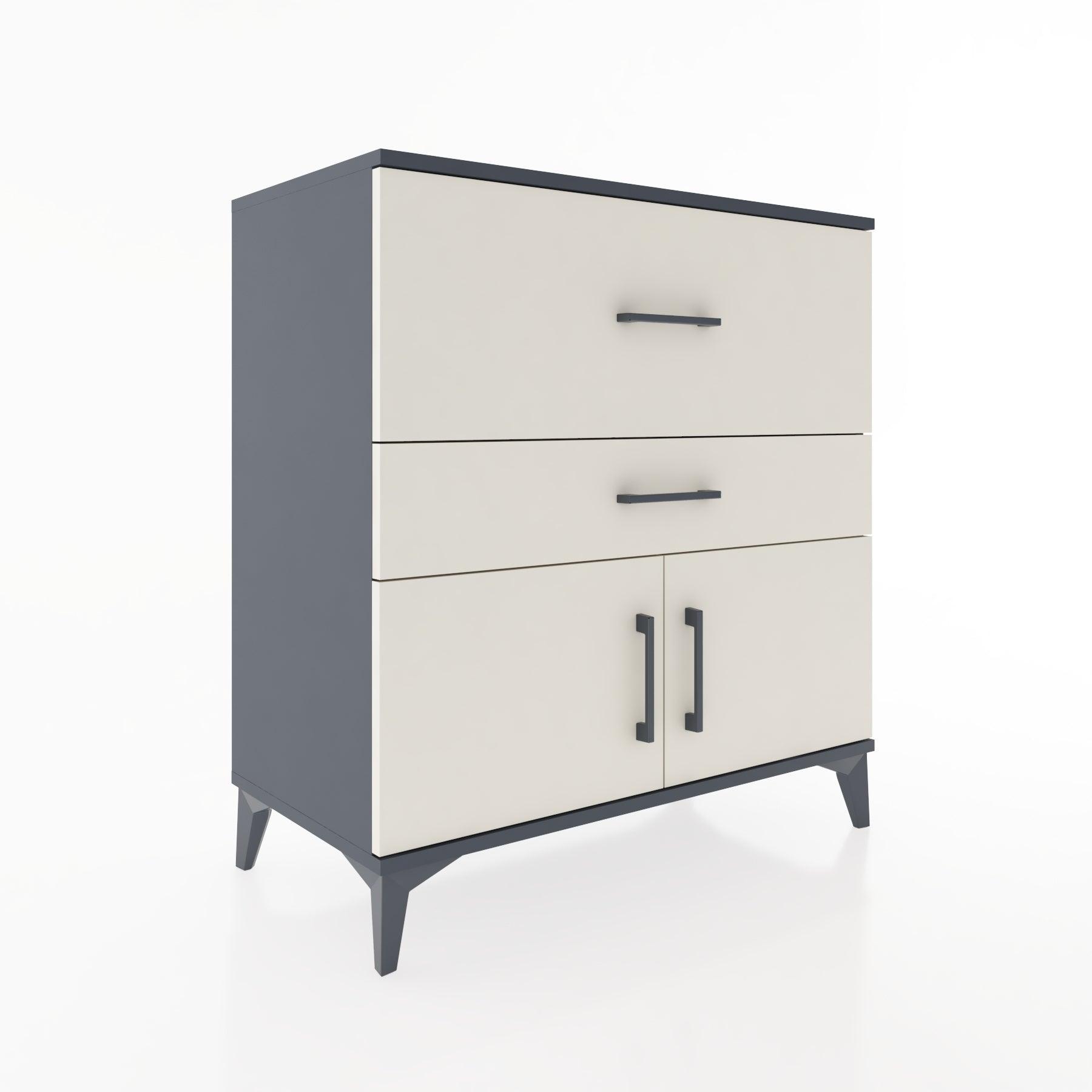 Woodntry Modular Dresser Anthracite 88x44x84 cm with Cover and Drawer KC105-2