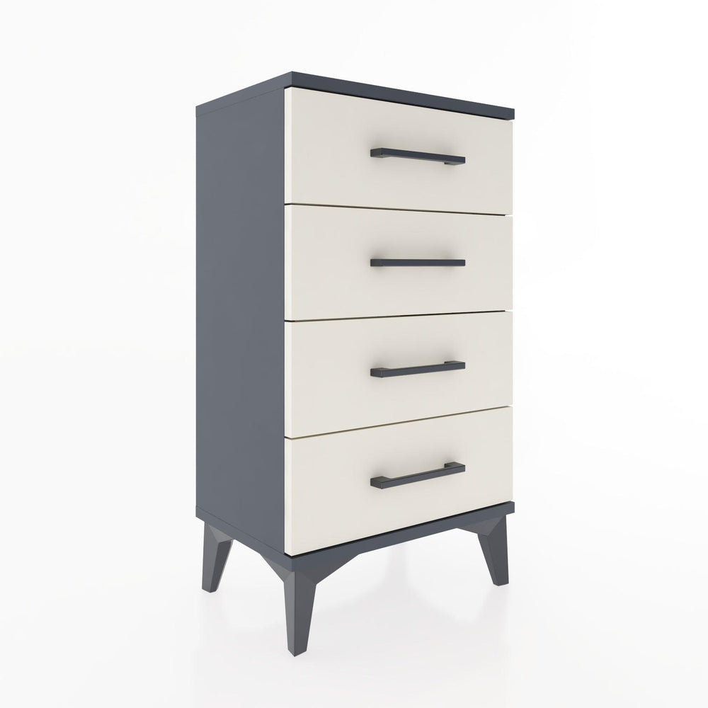 Woodntry Modüler Komodin 4 Çekmeceli 44x30x68 cm Antrasit - Woodntry