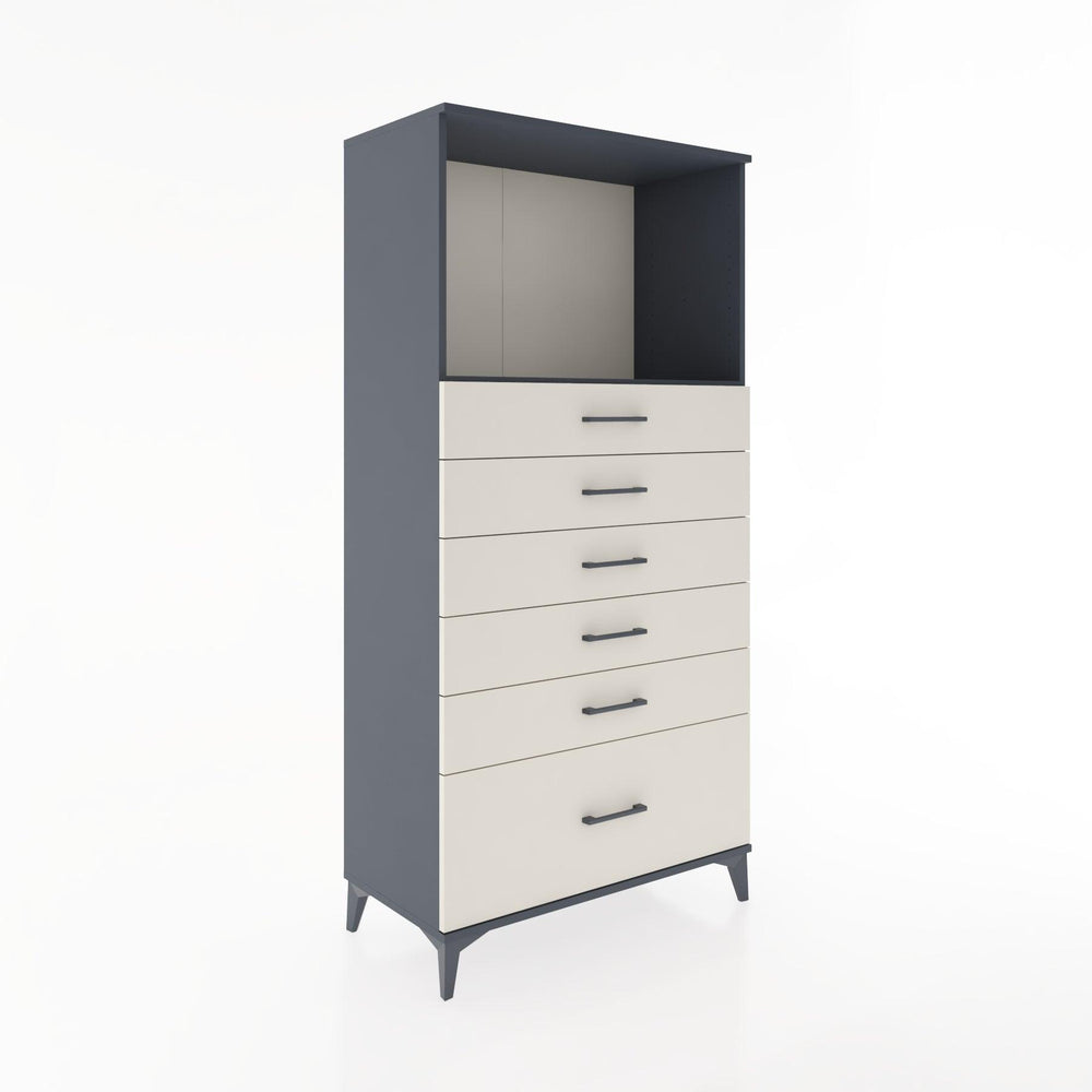 Woodntry Modular Cabinet Anthracite 88x44x170 cm with Drawers and Shelves CR39-2
